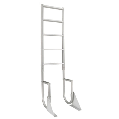 RecPro 5 Step Aluminum Marine Grade Dock Pier Attachment Flip Up Ladder, Silver - Find Fresh Goods