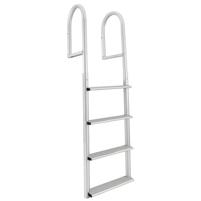 RecPro 4 Step Aluminum Marine Grade Dock and Pier Stationary Ladder, Silver - Find Fresh Goods