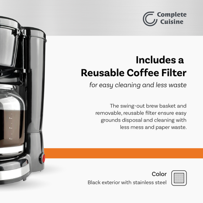 Complete Cuisine CC-1203-12C 12-Cup Stainless-Steel Coffee Maker