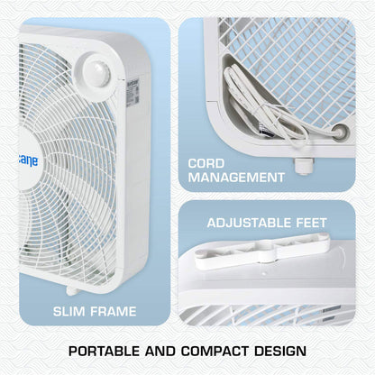 Hurricane 20 Inch Classic Series Floor Box Fan with 3 Efficient Speed Settings