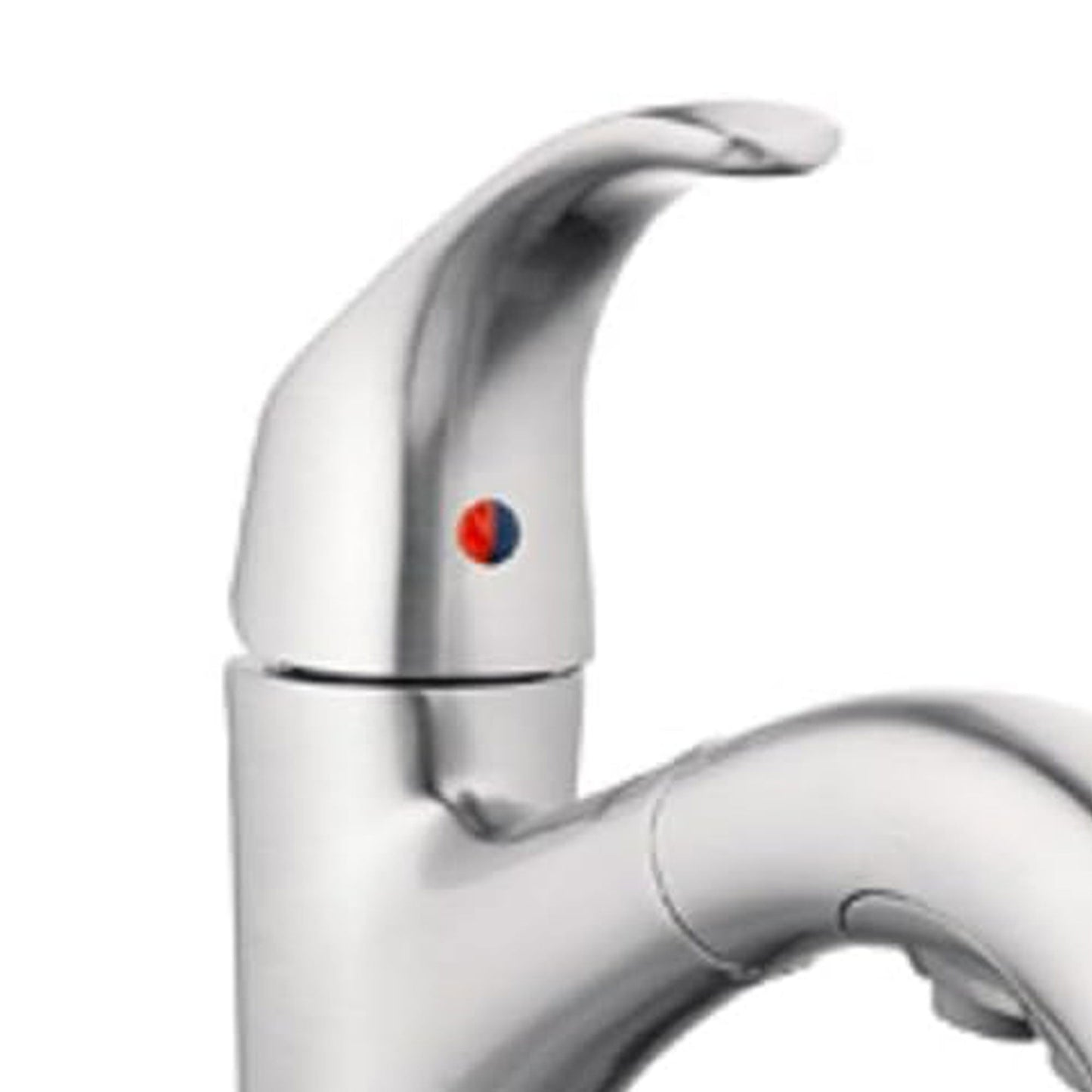 HomePointe Single Loop Handle Kitchen Faucet With Pull-Out Spray, Brushed Nickel