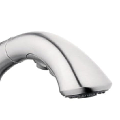 HomePointe Single Loop Handle Kitchen Faucet With Pull-Out Spray, Brushed Nickel