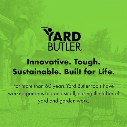 Yard Butler 4 Wheel Heavy Duty Steel Hose Truck Holds 400 Feet of Hose, Black