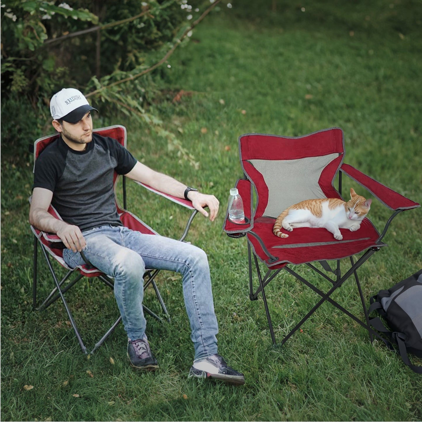 Four Seasons Courtyard Self Enclosing Foldable Quad Chair, Multicolor (4 Pack)