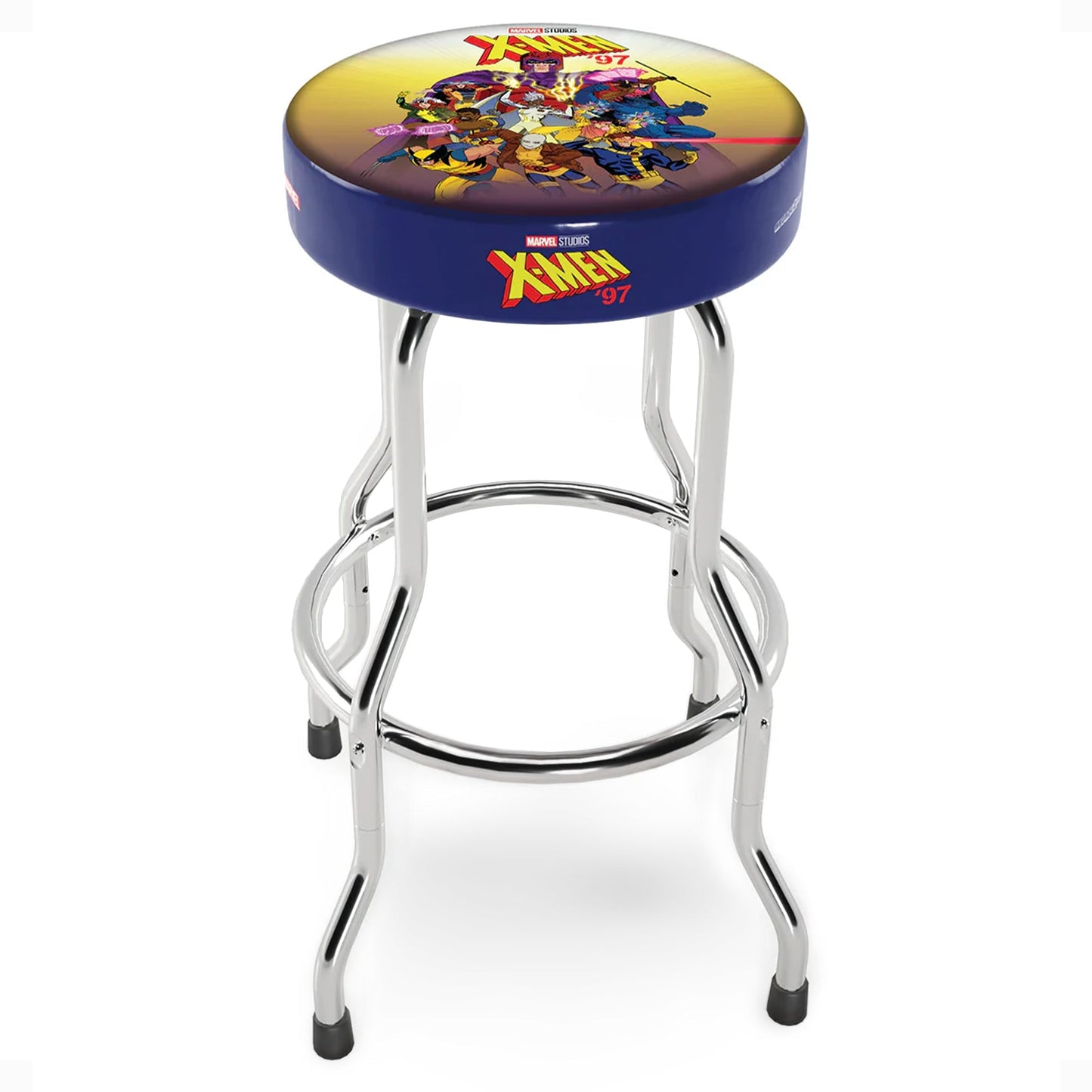 Arcade1Up Marvel X-Men Adjustable Arcade Stool with Chrome Plated Steel Frame