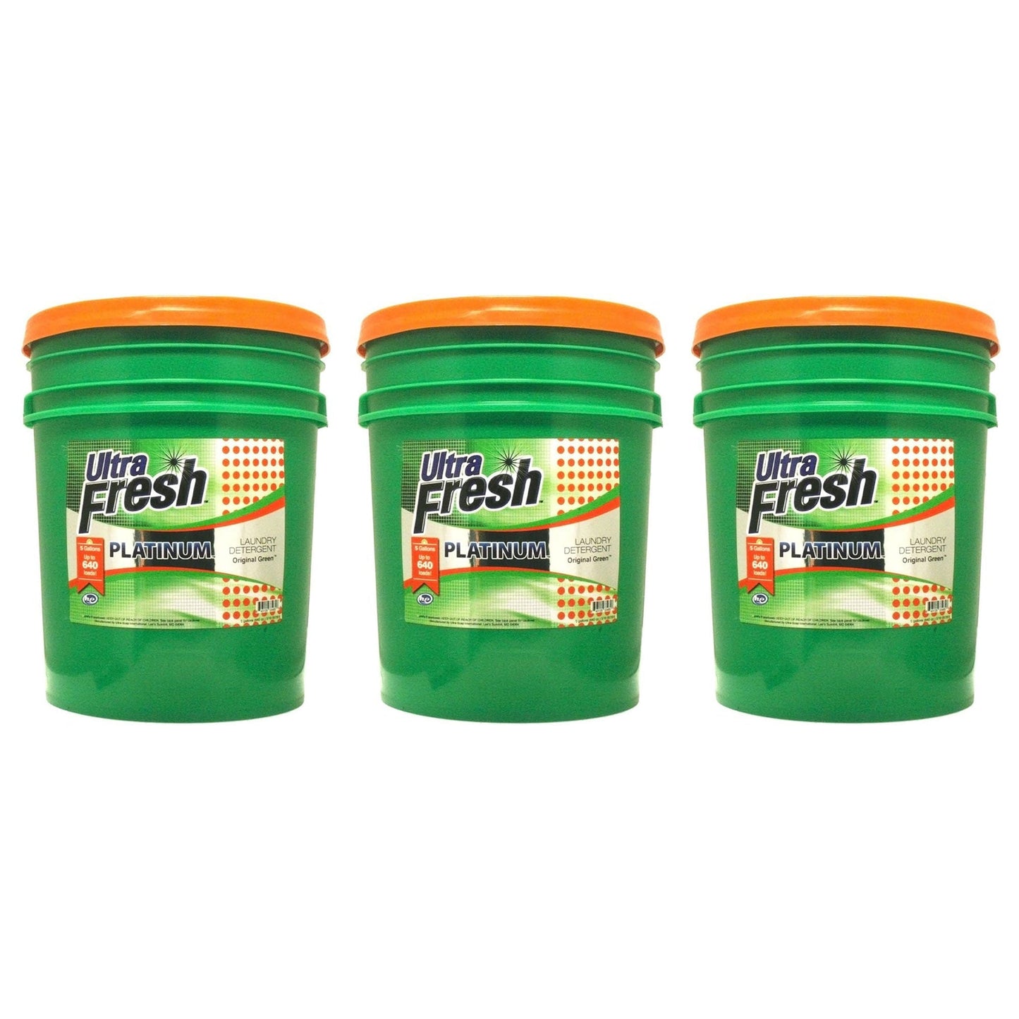 Ultra Fresh 3X Platinum 5 Gallon Laundry Detergent, Up to 640 Loads (3 Pack)