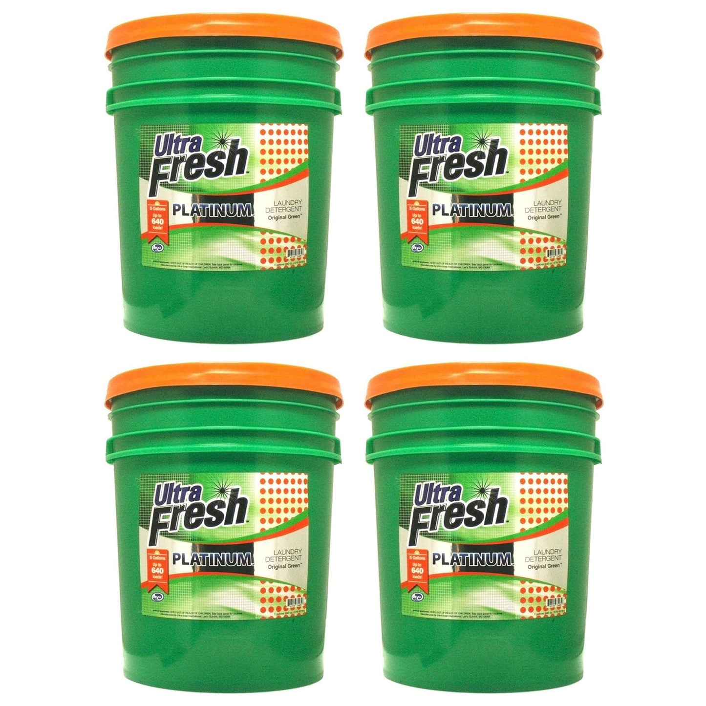 Ultra Fresh 3X Platinum 5 Gallon Laundry Detergent, Up to 640 Loads (4 Pack)