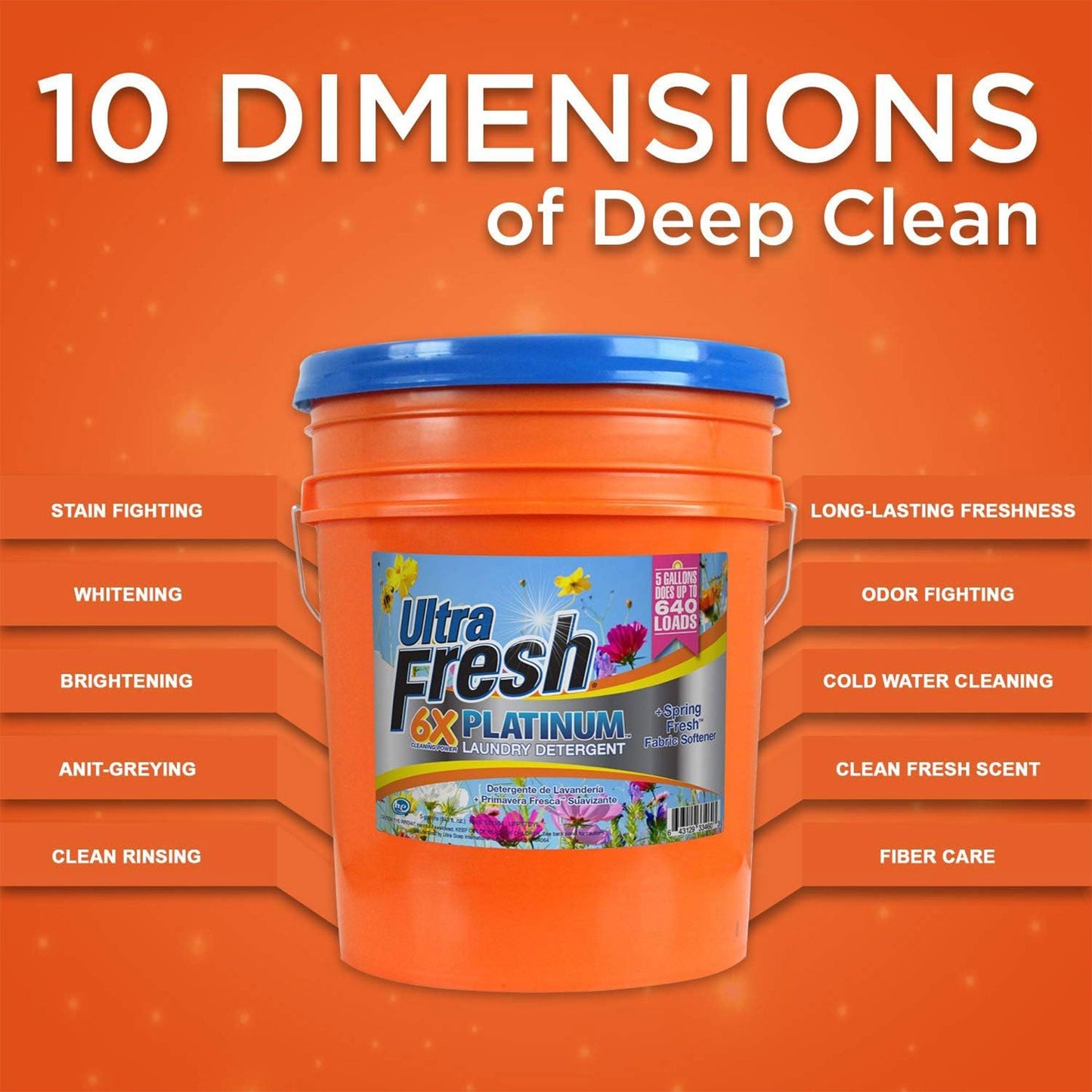 Ultra Fresh 6X Platinum 5 Gal Detergent with Spring Fresh Softener (2 Pack)