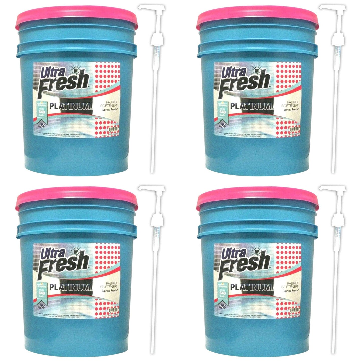 Ultra Fresh Platinum 5 Gal Spring Fresh Fabric Softener Up to 640 Loads (4 Pack)