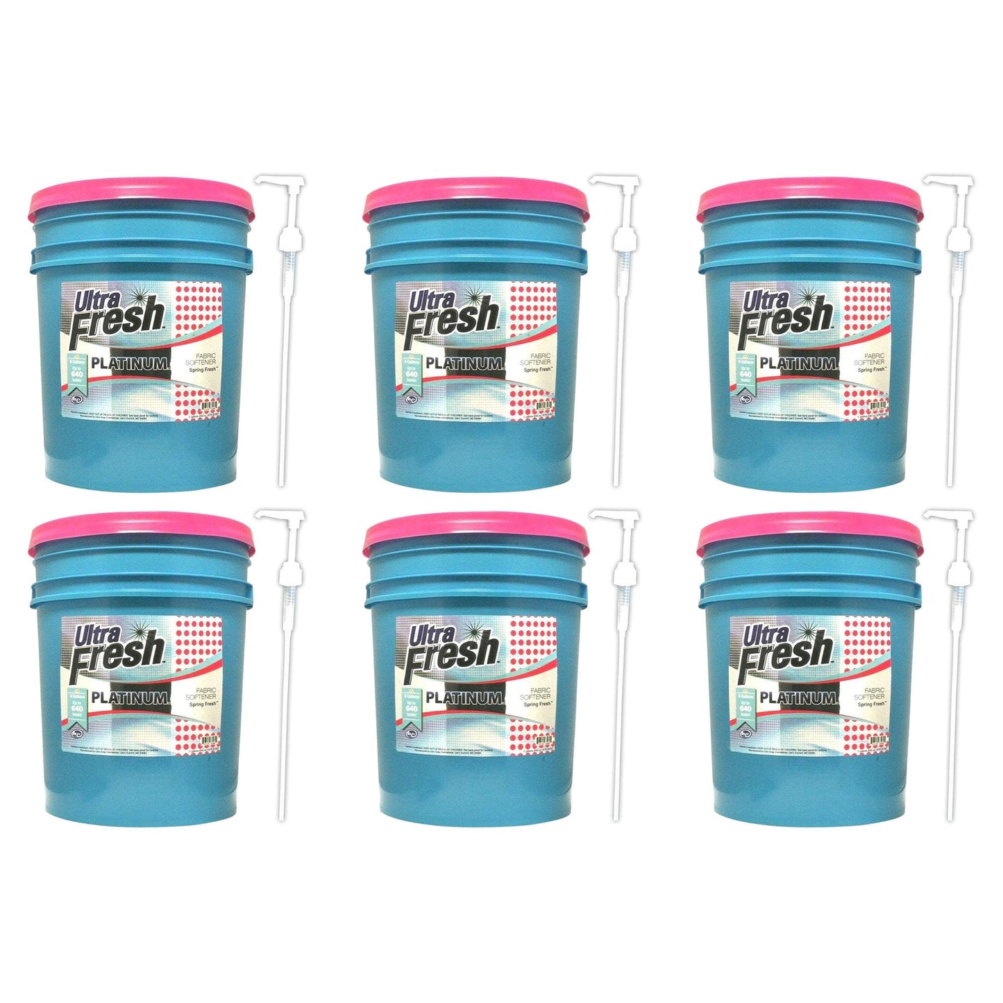 Ultra Fresh Platinum 5 Gal Spring Fresh Fabric Softener Up to 640 Loads (6 Pack)