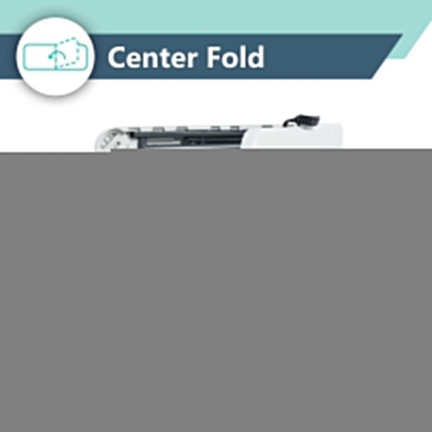 Peakform Compact Fold In Half Banquet Table for Indoor Outdoor Use, 4 Ft, White