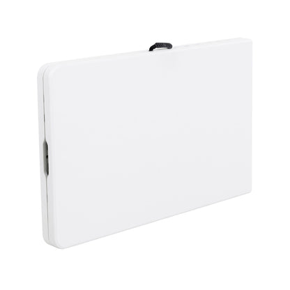 Plastic Development Group 816 Fold In Half 8 Foot Folding Banquet Table, White