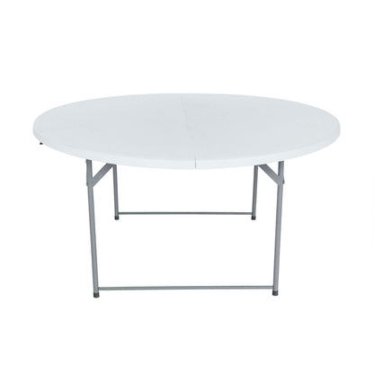 Peakform Round Folding Banquet Table for Indoor or Outdoor Use, 60 Inch, White