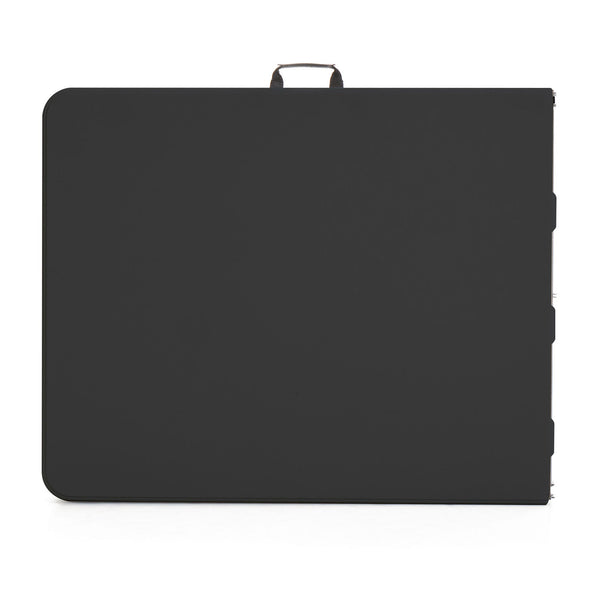 Peakform Compact Fold In Half Banquet Table for Indoor Outdoor Use, 6 Ft, Black