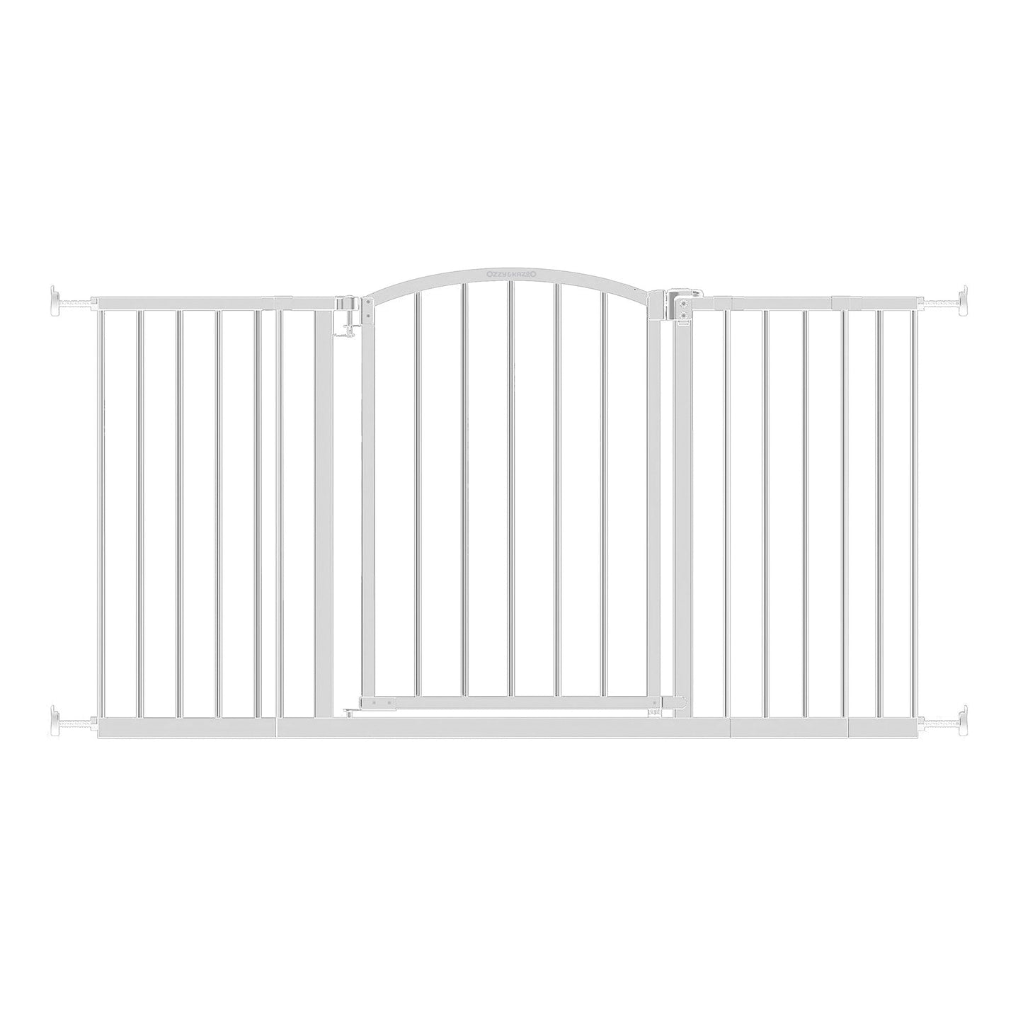 Ozzy & Kazoo 30 Inch Tall Wide Walk Through Dog Gate For Doorways and Stairways
