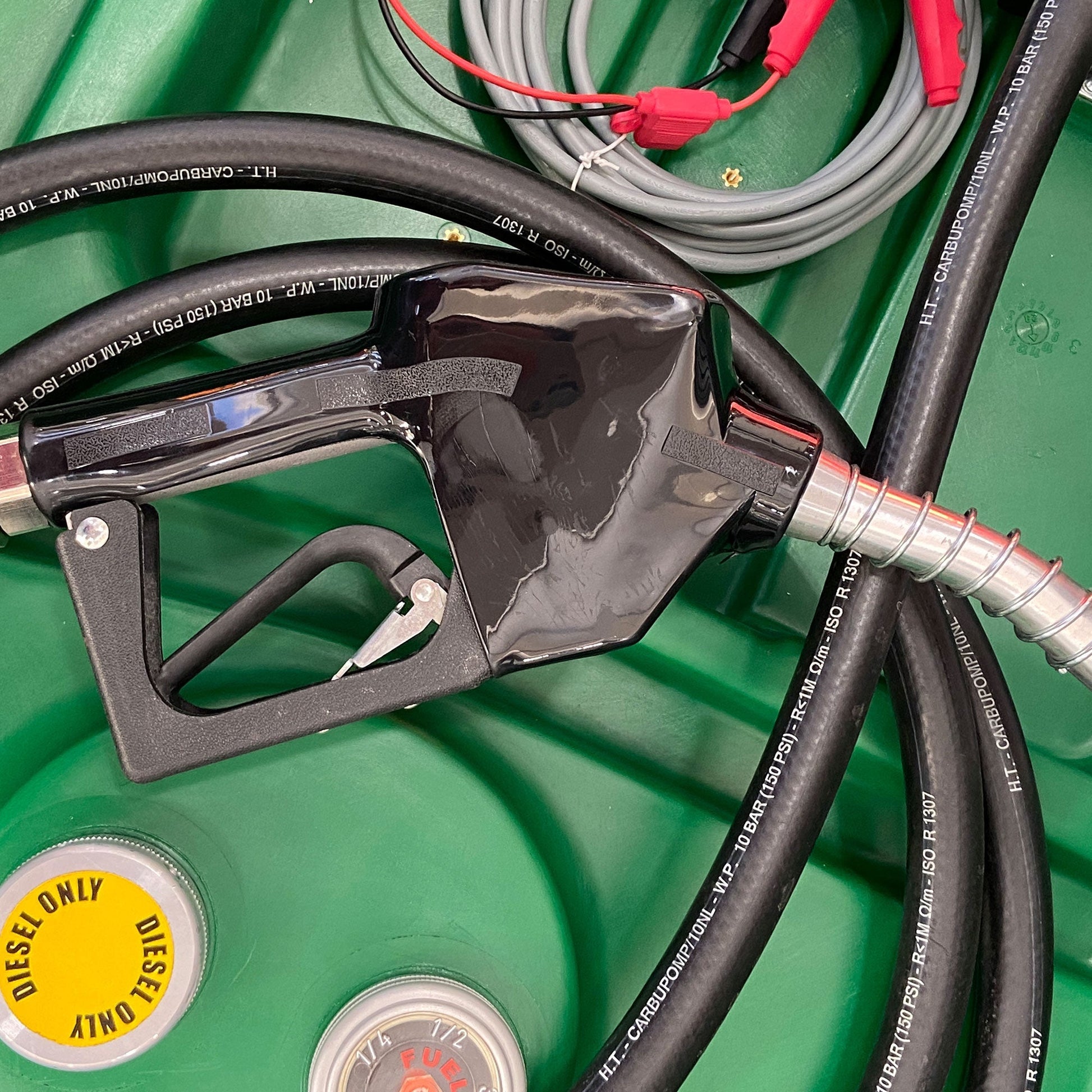 AM-TANK 116 Gal Portable Diesel Tank w/ Electric Transfer Pump & Storage, Green - Find Fresh Goods