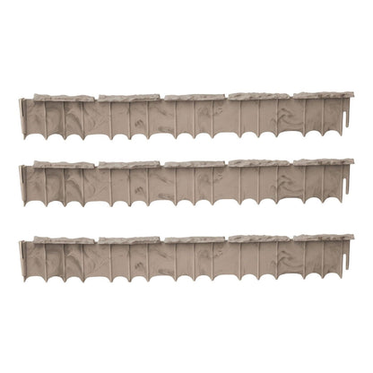 Suncast Quick Edge Resin Material 35 Inch Single Strip Lawn Edging (3 Pack)