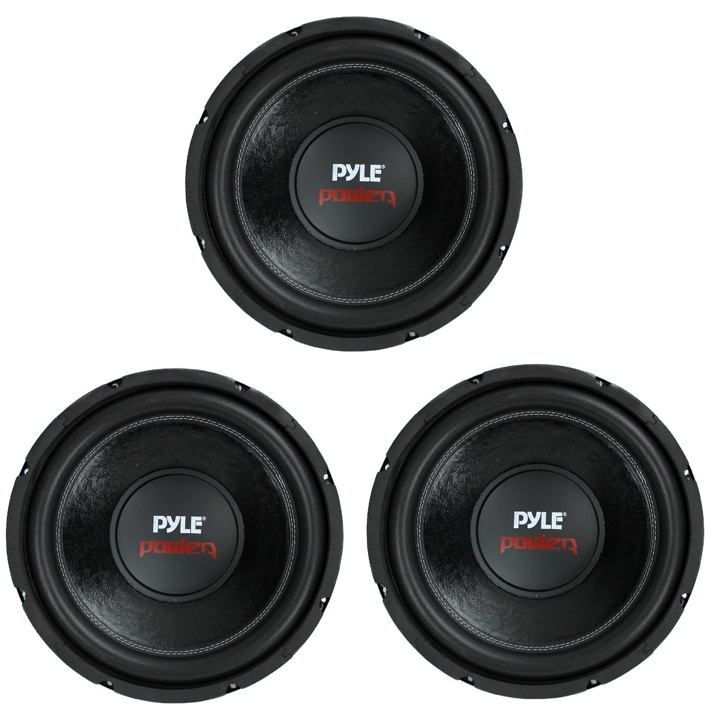 PYLE 12" 1600W 4Ohm DVC Black Car Stereo Audio Power Subwoofer Dual Coil(3 Pack) - Find Fresh Goods