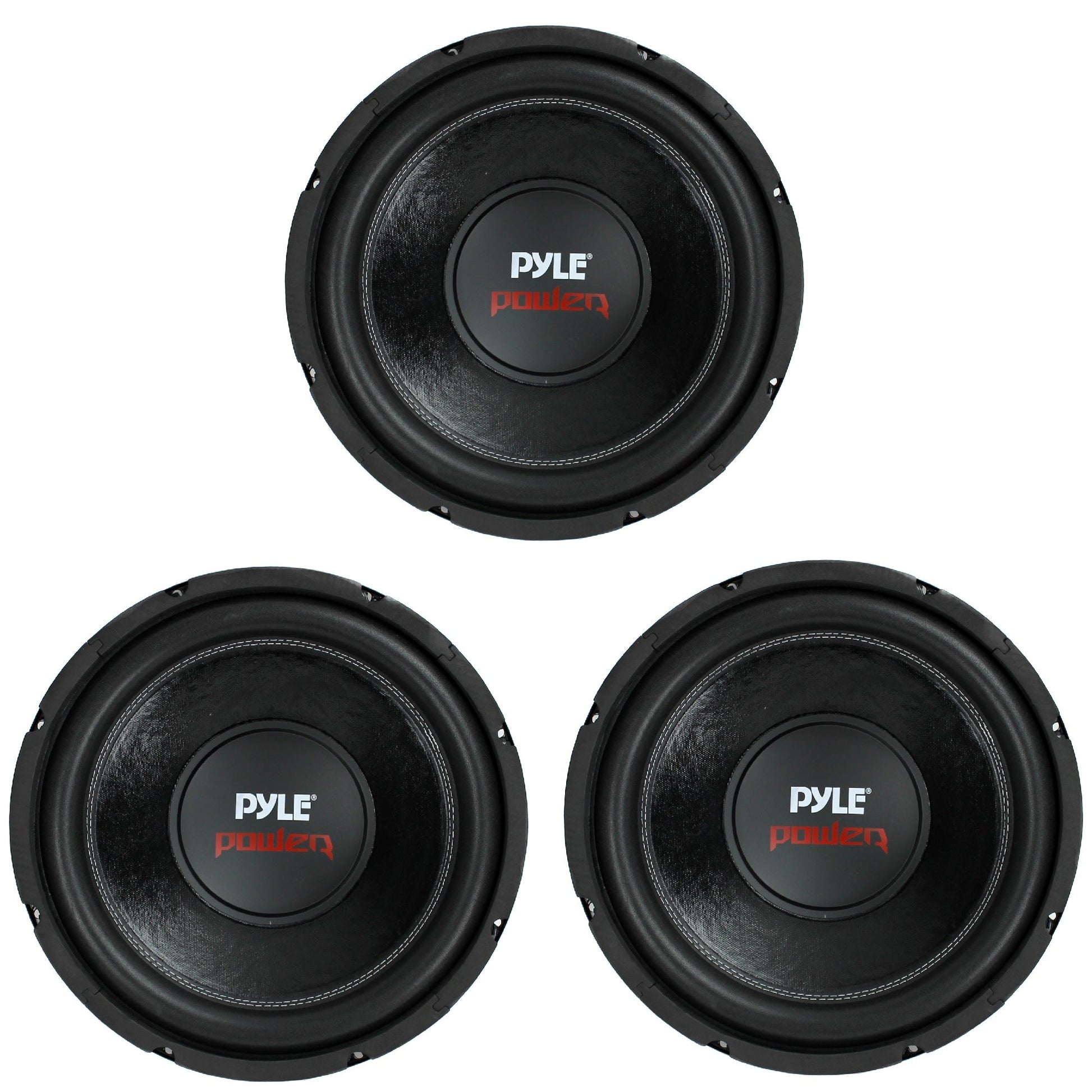 PYLE 12" 1600W 4Ohm DVC Black Car Stereo Audio Power Subwoofer Dual Coil(3 Pack) - Find Fresh Goods