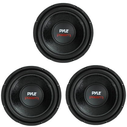 PYLE 12" 1600W 4Ohm DVC Black Car Stereo Audio Power Subwoofer Dual Coil(3 Pack) - Find Fresh Goods