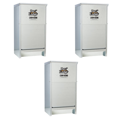 Little Giant Dry Food Automatic Steel Dog Feeder Chow Hound 25 Pound (3 Pack)