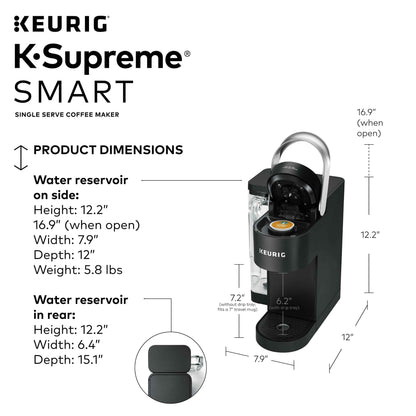 Keurig K-Supreme Smart Single Serve Coffee Maker - Black