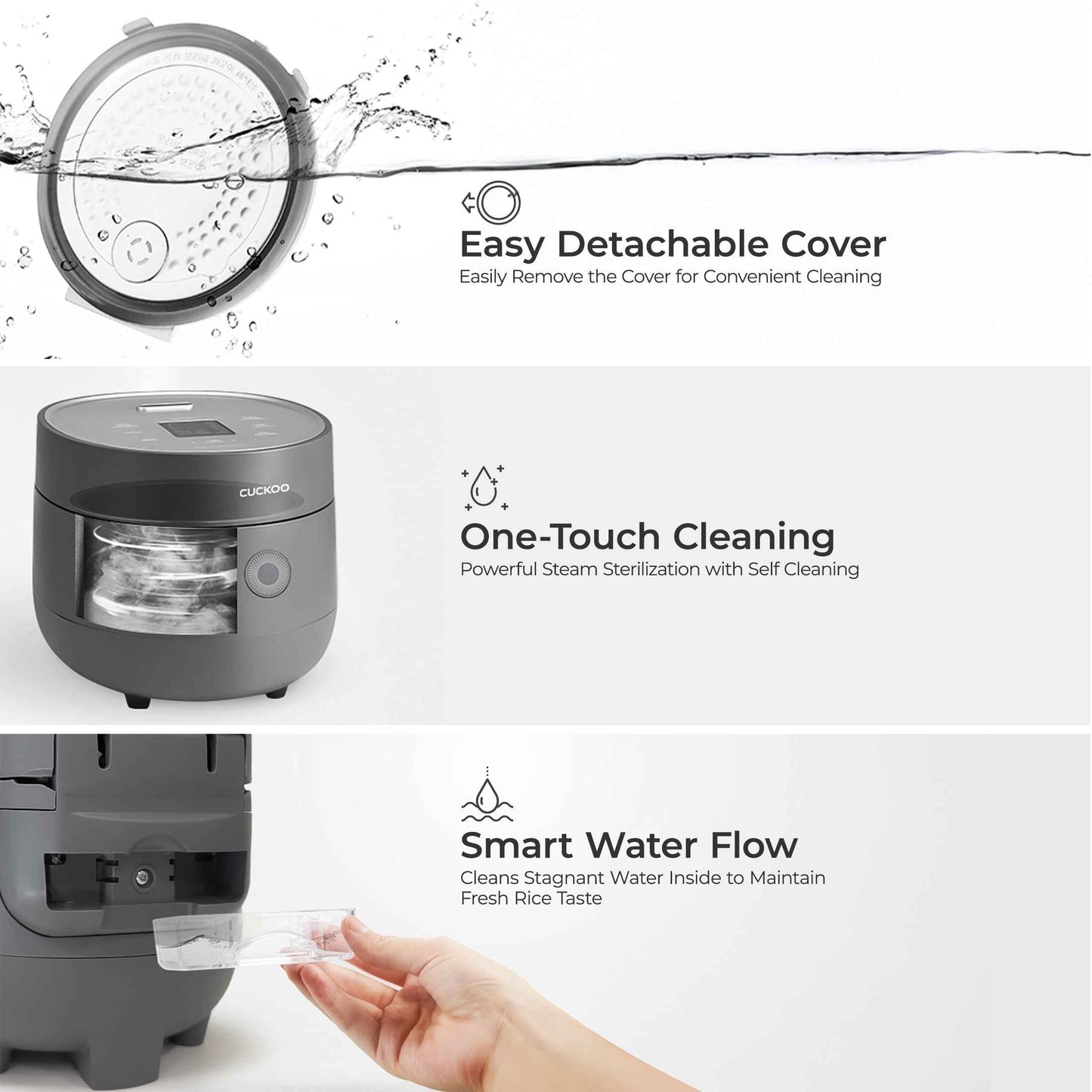 Cuckoo Rice Cooker & Warmer 6-Cup Smart Fuzzy Logic Nonstick Inner Pot (CR-0375FG)