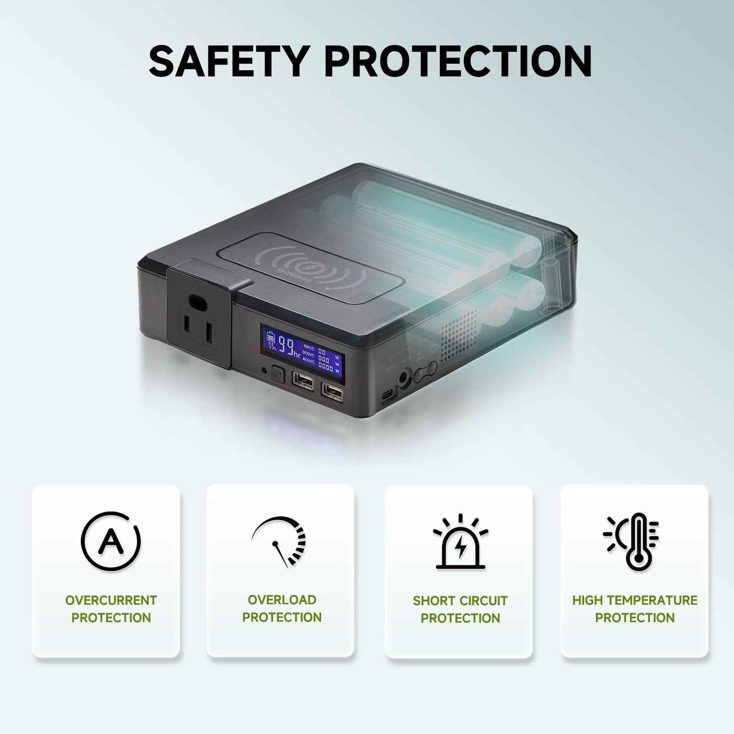 ALLPOWERS 200W Portable Power Station, 154Wh Solar Generator with AC Output, Wireless Charger Power Bank Backup Battery for Camping Emergency