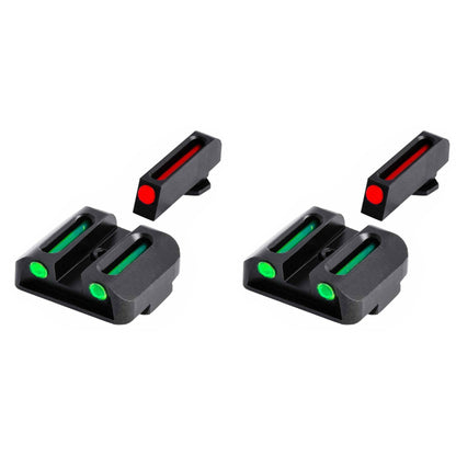 TruGlo TFO Tritium Fiber Optic Gun Sight Set, Fits Glock 17/17L Models (2 Pack)