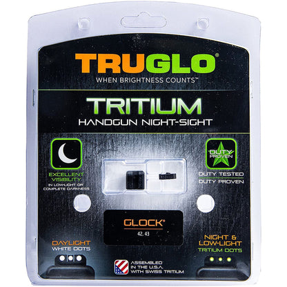 TruGlo Tritium Glow in the Dark Glock Pistol Handgun Sight Set for Guns (2 Pack)