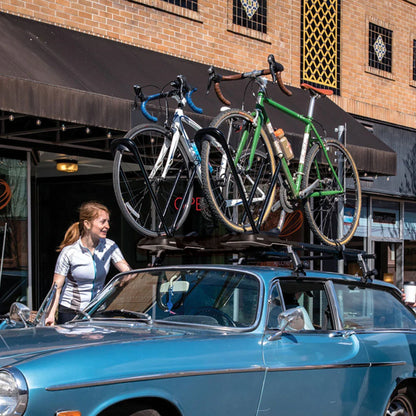 Yakima HighRoad Rooftop Upright Bike Mount with TorqueRight Knob and Tray, Black - Find Fresh Goods