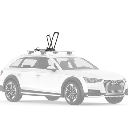 Yakima HighRoad Rooftop Upright Bike Mount with TorqueRight Knob and Tray, Black - Find Fresh Goods