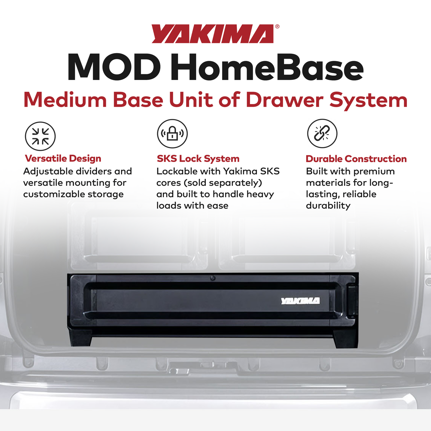 Yakima MOD HomeBase Medium Base Unit of Drawer System w/Internal Drawer Divider