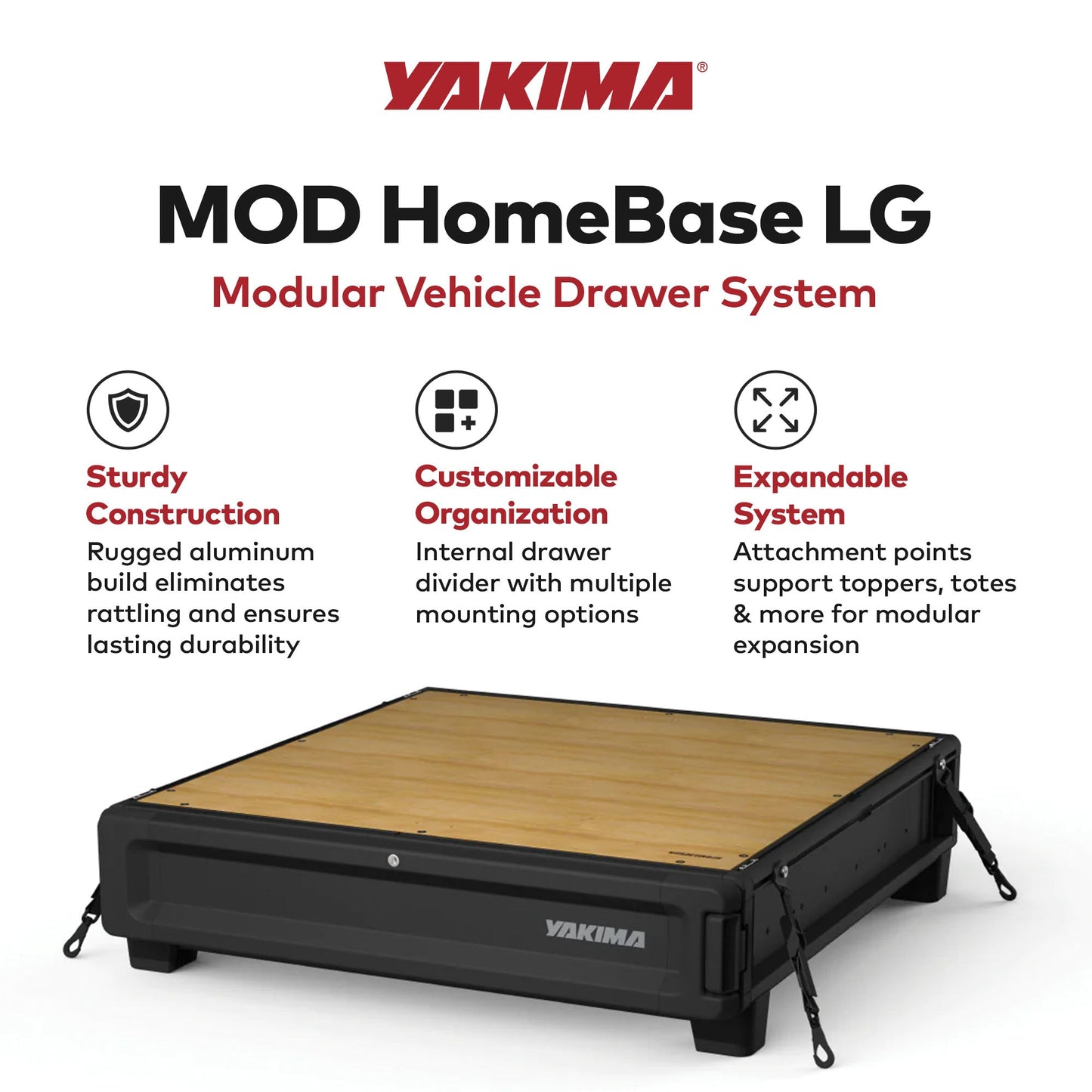 Yakima MOD HomeBase Base Unit of Drawer System with Internal Drawer Divider