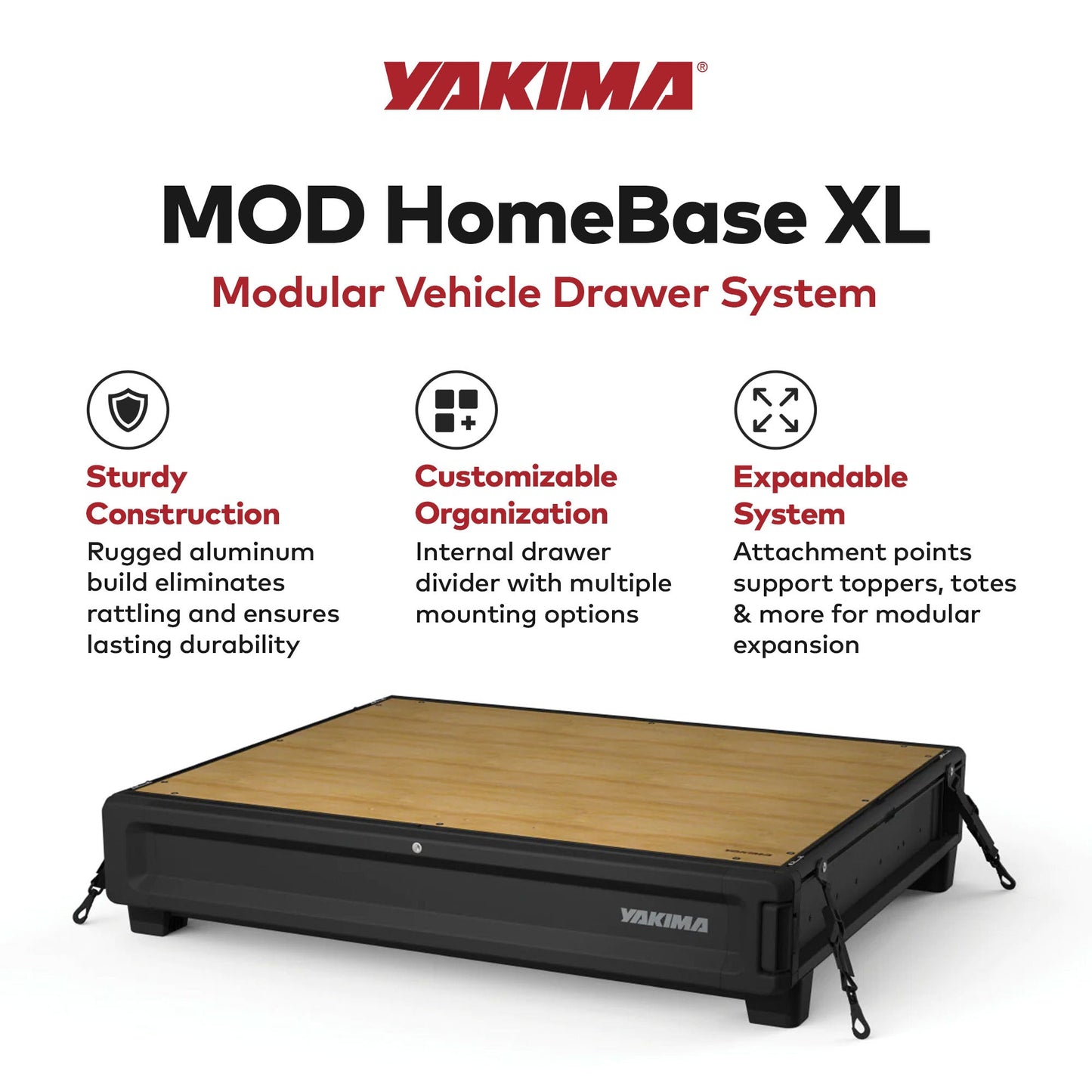 Yakima MOD HomeBase XL Base Unit of Drawer System w/Internal Drawer Divider - Find Fresh Goods