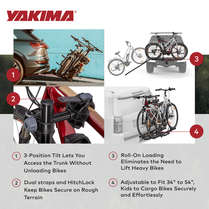 Yakima OnRamp LX Bike Rack with Ramp and Wheel Straps for 1.25" Hitch Receivers - Find Fresh Goods