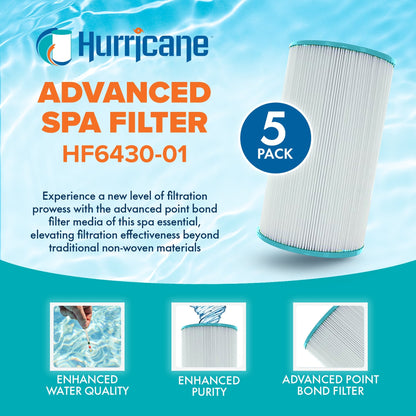 Hurricane 2 Pk Advanced Spa Filter Cartridge, Pleatco PWK30-M & Unicel C-6430RA