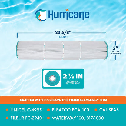 Hurricane HF4995-01 2 Pack Advanced Filter Cartridge for Unicel C-4995 & PCAL100