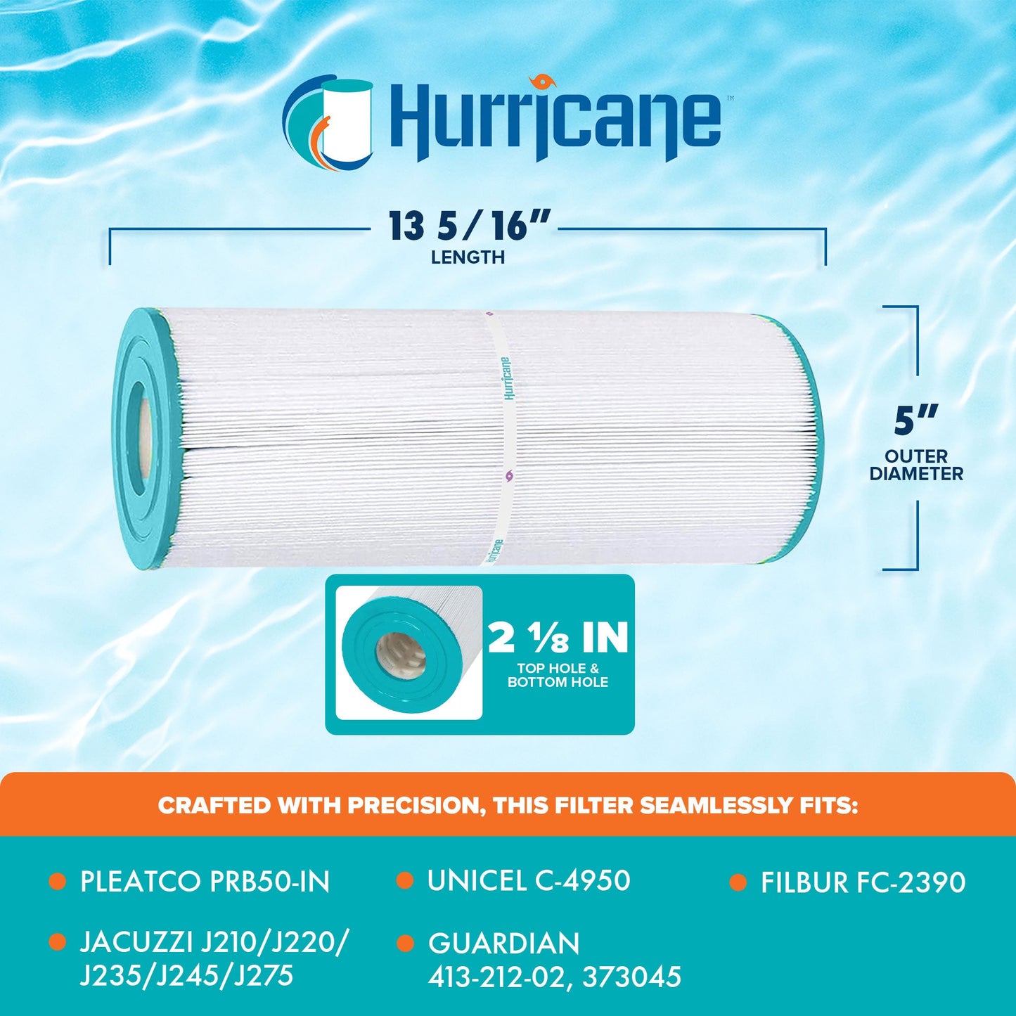 Hurricane 3 Pack HF4950-01 Advanced Pool and Spa Filter Cartridge Replacement