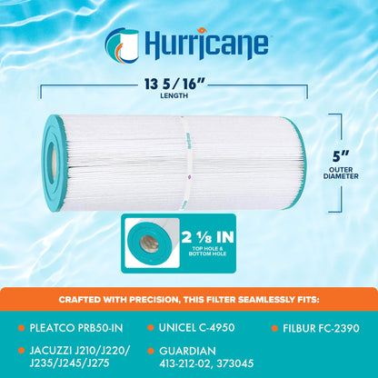 Hurricane 3 Pack HF4950-01 Advanced Pool and Spa Filter Cartridge Replacement