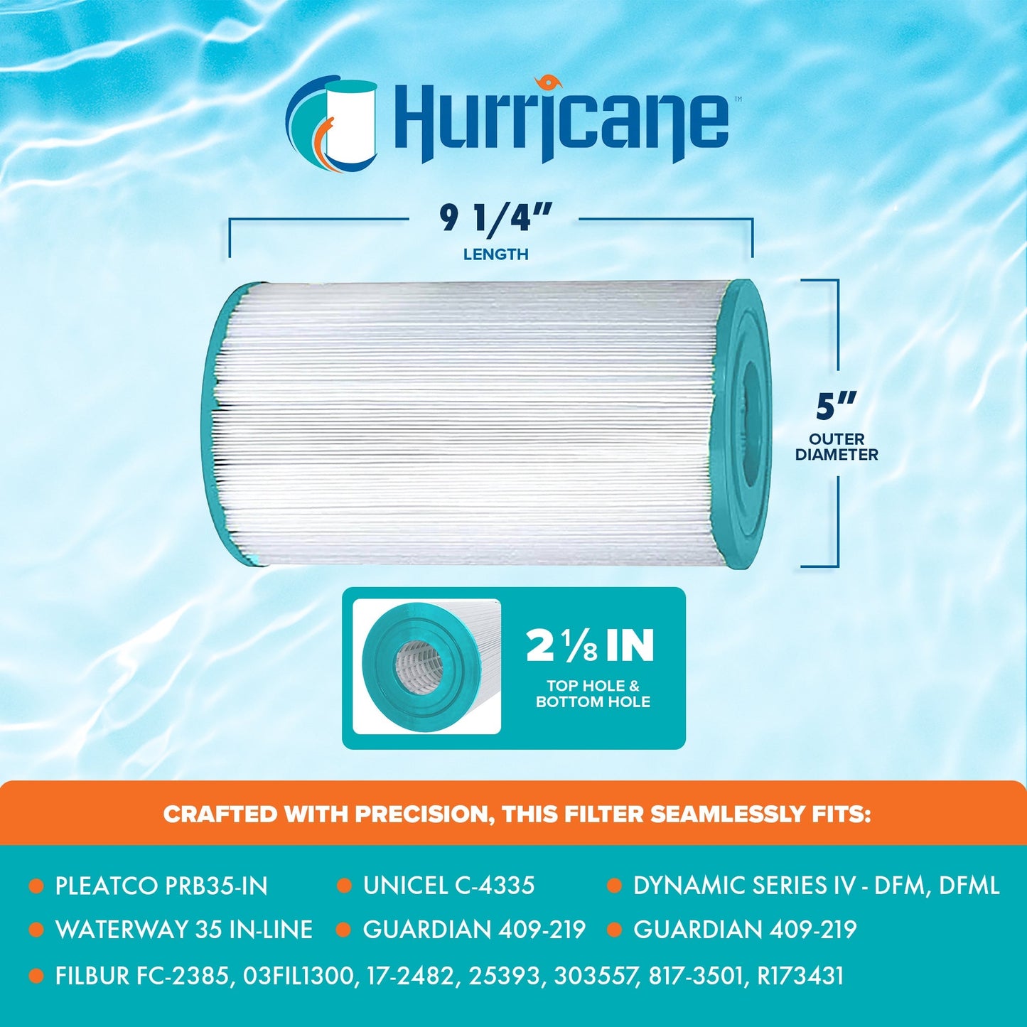 Hurricane 4 Pack HF4335-01 Advanced Pool and Spa Filter Cartridge Replacement