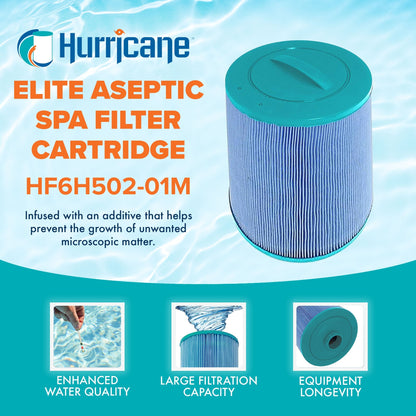 Hurricane 4 Pack HF6H502-01M Elite Aseptic Pool Filter Cartridge Replacement