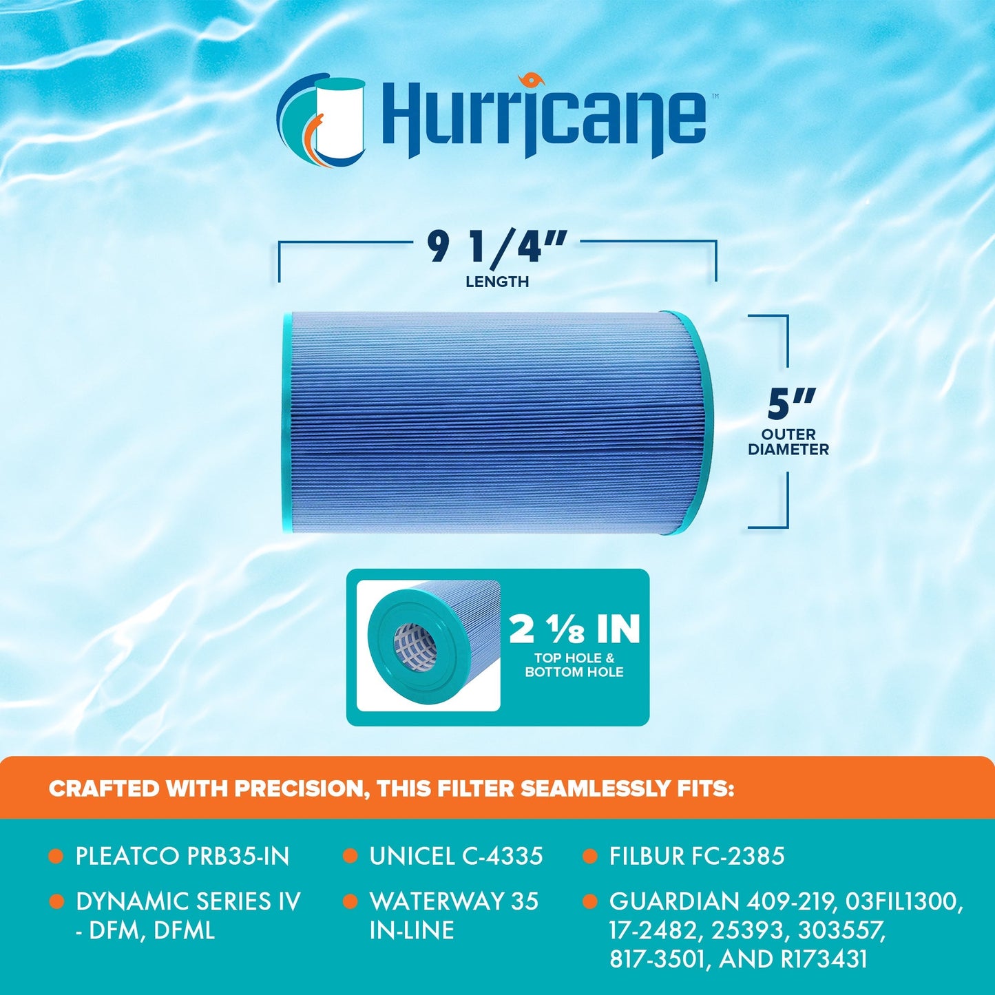 Hurricane HF4335-1M Elite Aseptic Pool and Spa Filter Cartridge Replacement