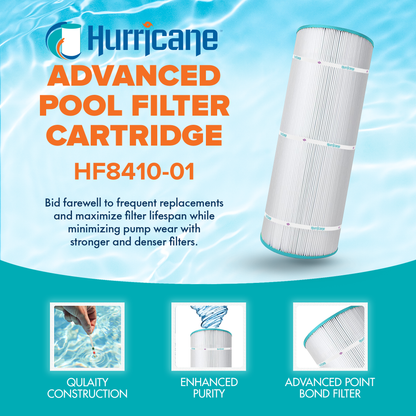 Hurricane Replacement Spa Filter Cartridge for PJANCS100 & Unicel C8410, 3 Pack