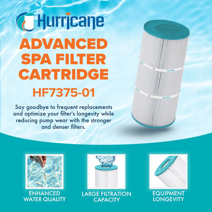 Hurricane 2 Pack HF7375-01 Advanced Pool and Spa Filter Cartridge Replacement