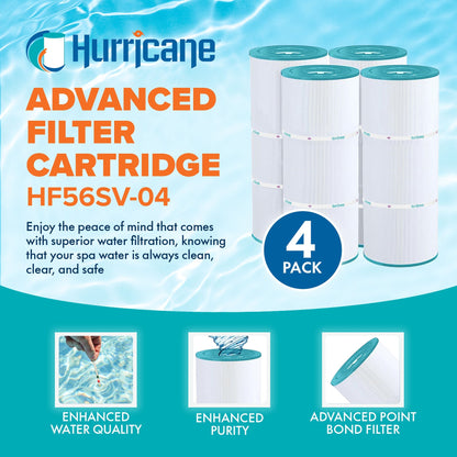 Hurricane 8 Pack HF56SV-04 Advanced Pool and Spa Filter Cartridge Replacement