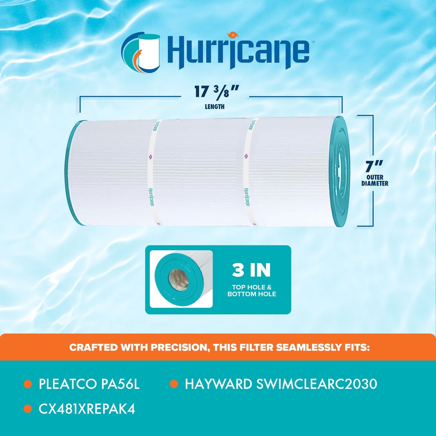 Hurricane 4 Pack HF56SV-04 Advanced Pool and Spa Filter Cartridge Replacement