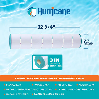 Hurricane 12 Pack HF7494-04 Advanced Pool and Spa Filter Cartridge Replacement