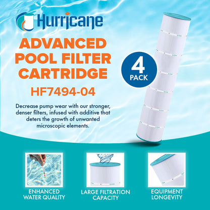 Hurricane 12 Pack HF7494-04 Advanced Pool and Spa Filter Cartridge Replacement