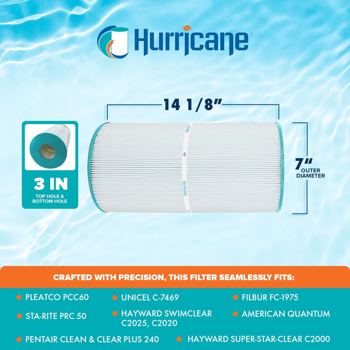 Hurricane 12 Pack HF7469-04 Advanced Pool and Spa Filter Cartridge Replacement